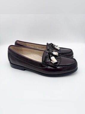 Cole Haan Pinch Tassel Loafers Burgundy Leather Men 9.5 D Dress Shoes NWOB